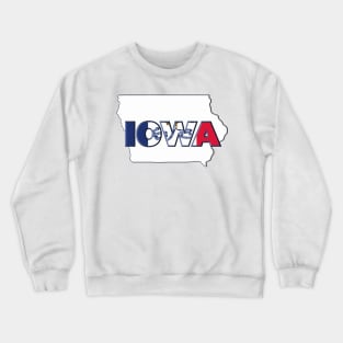 Iowa Colored State Letters Crewneck Sweatshirt